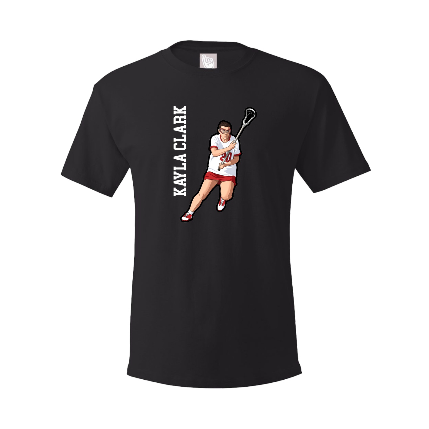Youth Tee — Name Vertical in Black