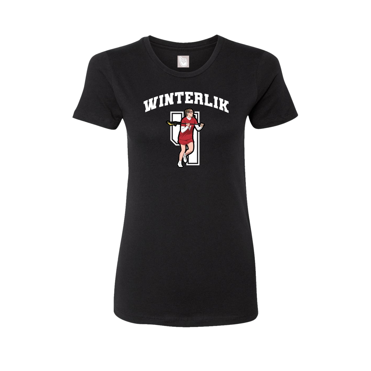 Womens Tee — Number in Black