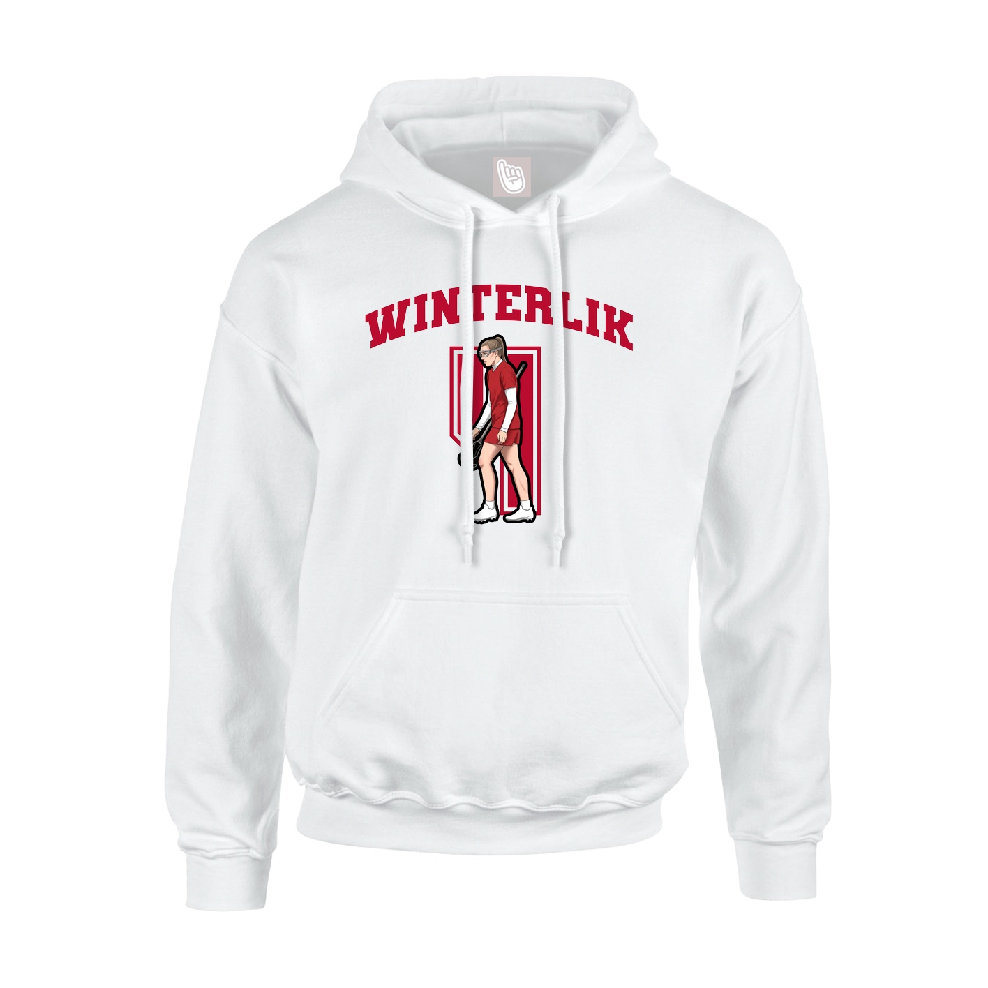 Youth Hoodie — Number in White