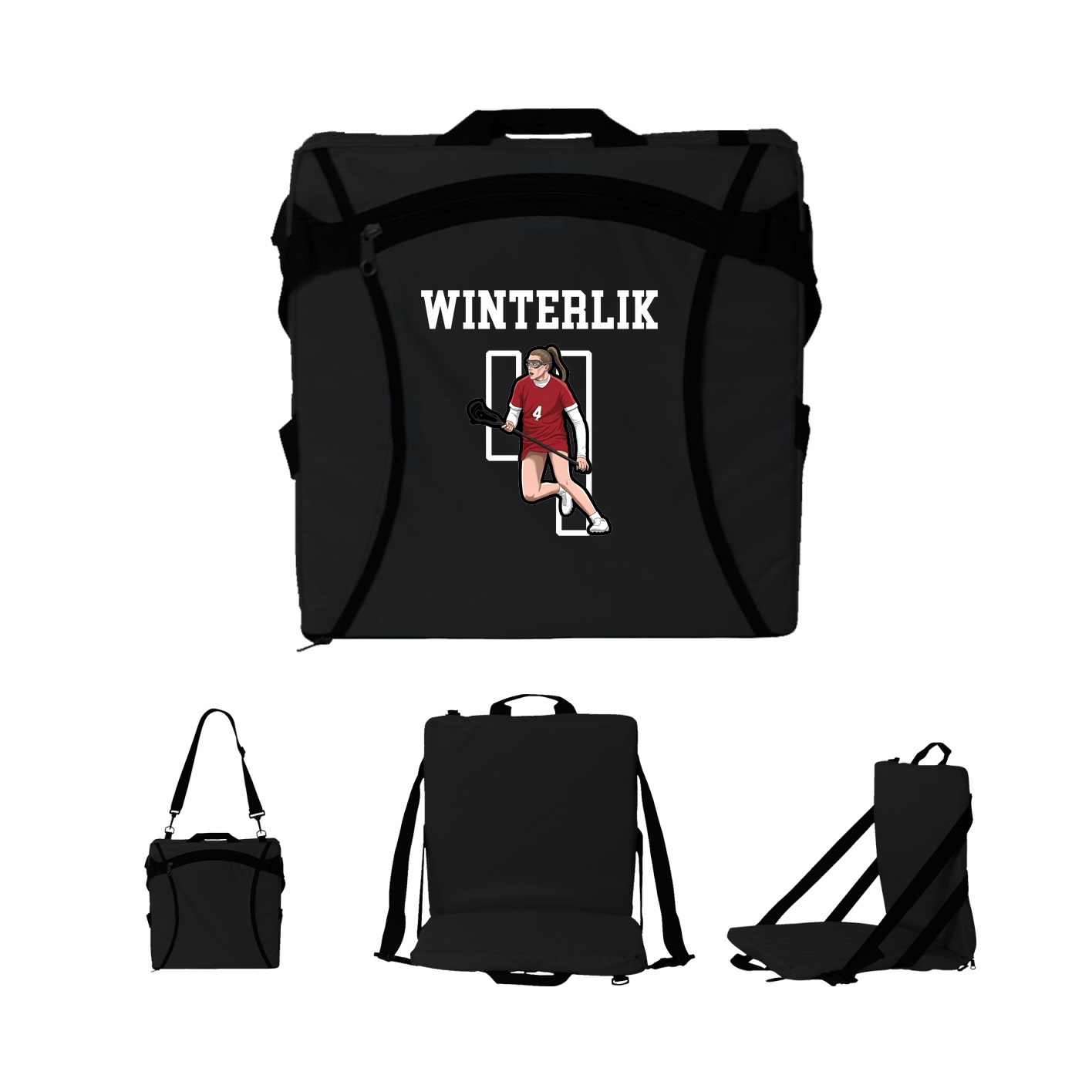 Folding Stadium Seat — Shirsey in Black