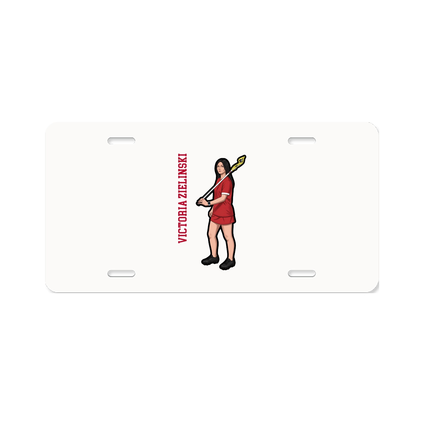 License Plate — Name Vertical in Classic