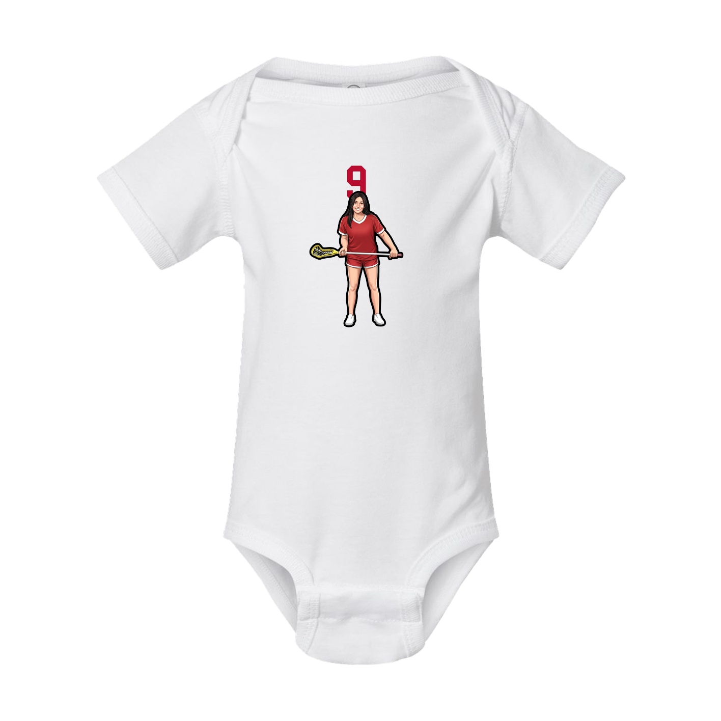 Baby Onesie — Number Top in White
