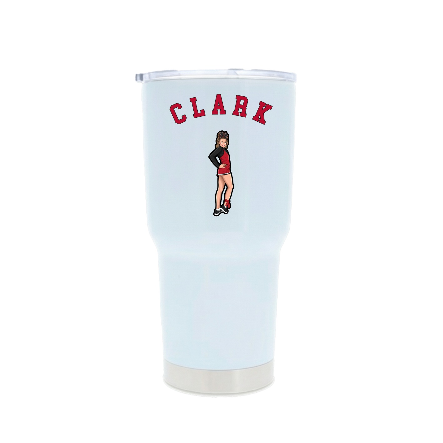 30oz Stainless Steel Tumbler — Shirsey Arch in White