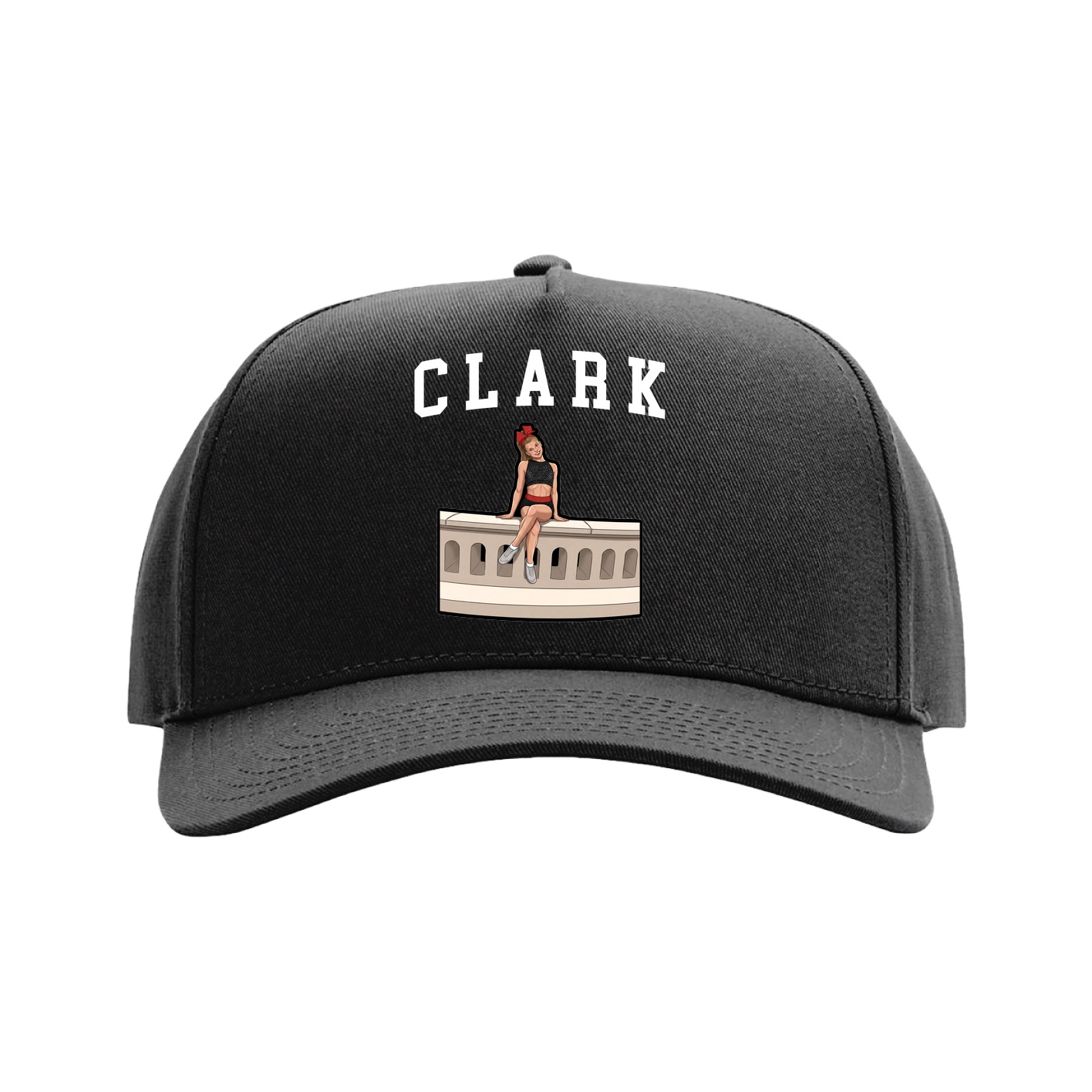 Full Fabric Five-Panel Champ Cap — Shirsey in Black