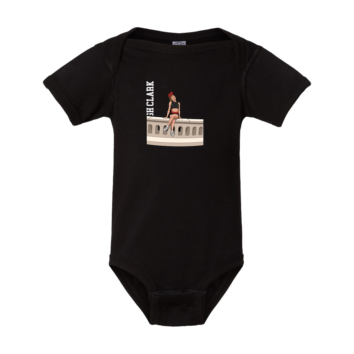 Baby Onesie — Name Vertical in Black