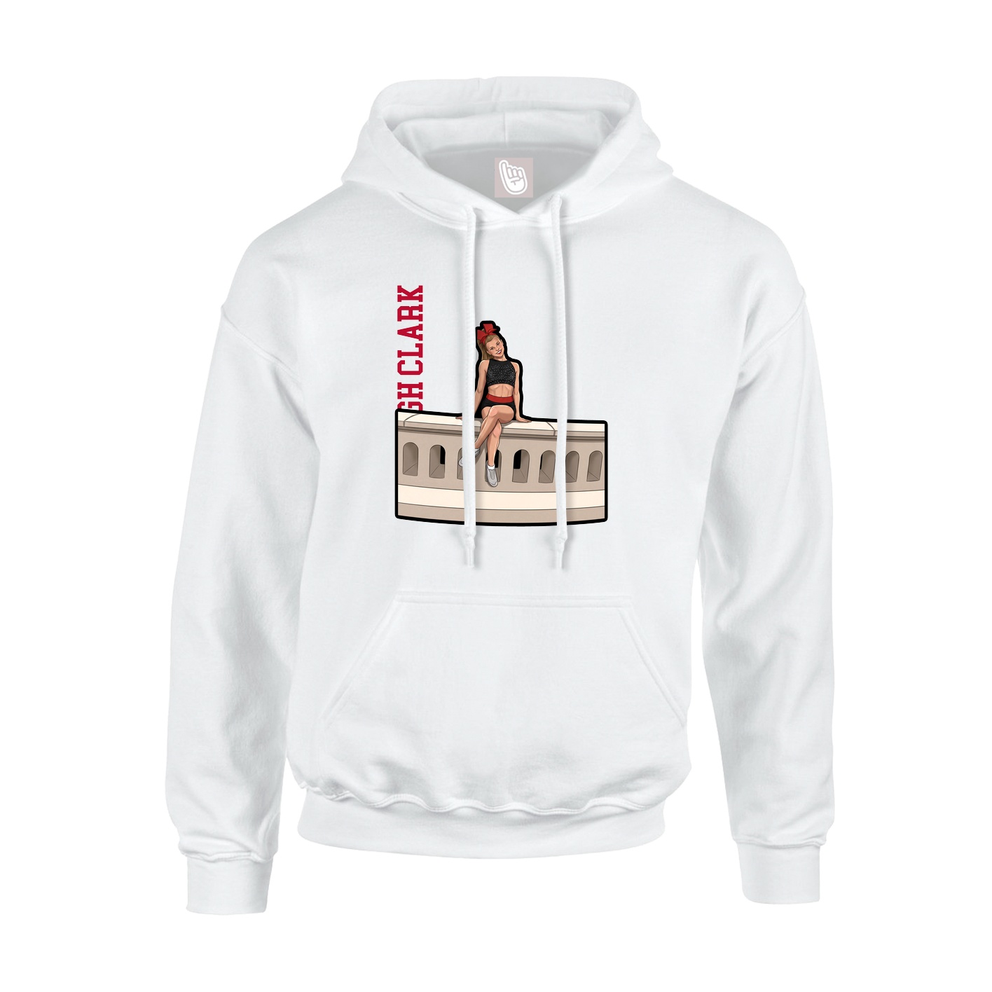 Hoodie — Name Vertical in White