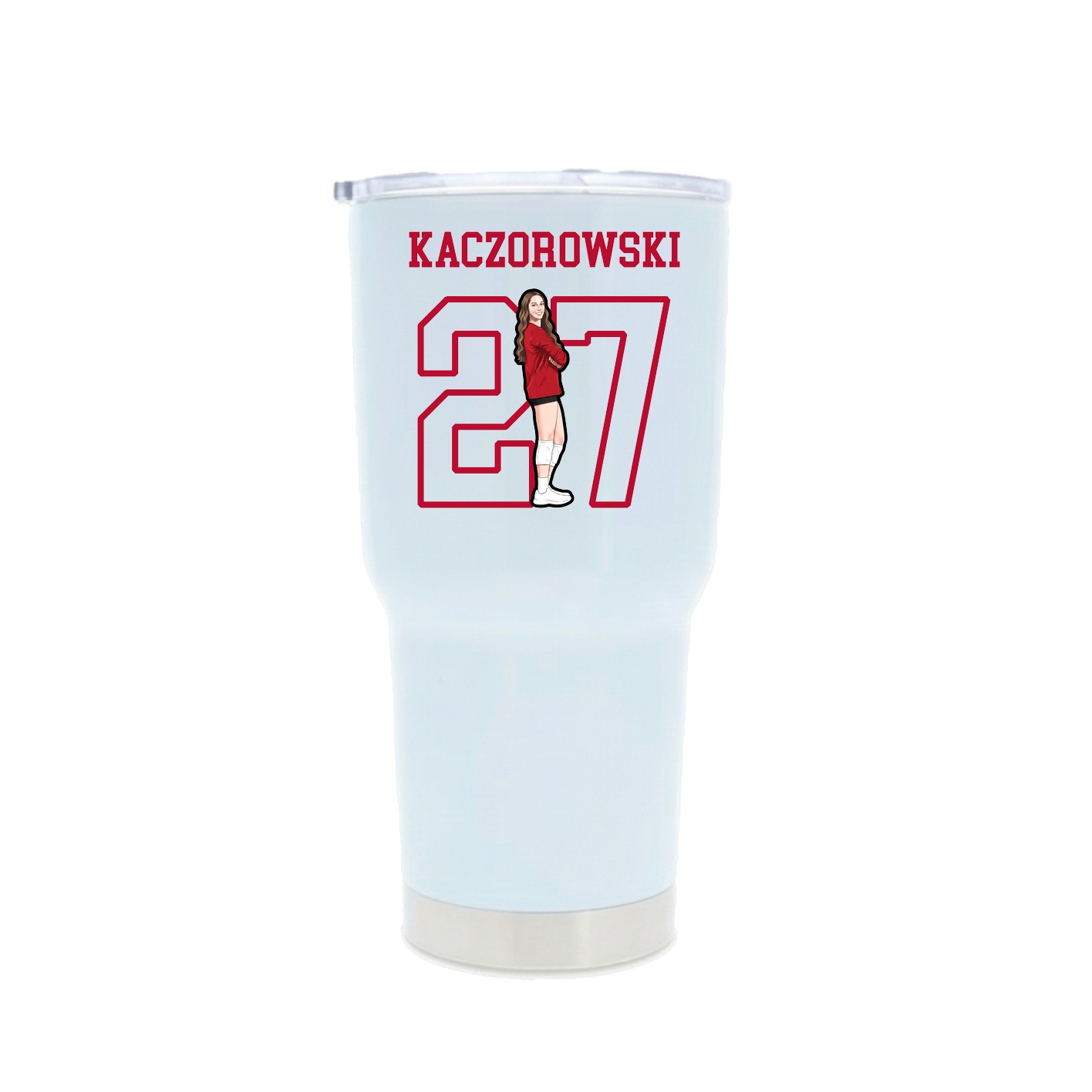 30oz Stainless Steel Tumbler — Shirsey in White