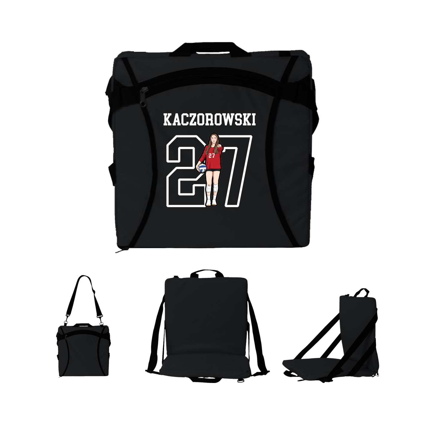 Folding Stadium Seat — Shirsey in Black