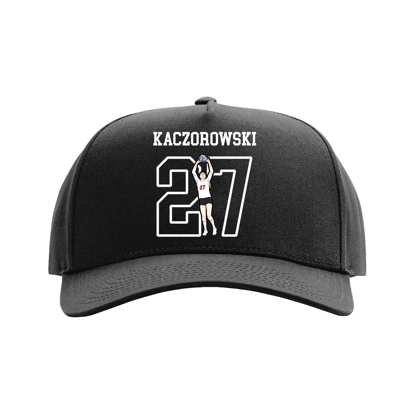 Full Fabric Five-Panel Champ Cap — Shirsey in Black