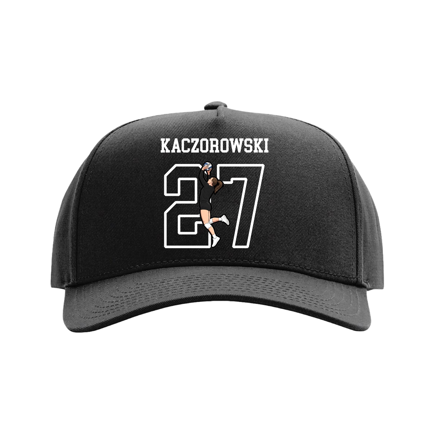 Full Fabric Five-Panel Champ Cap — Shirsey in Black