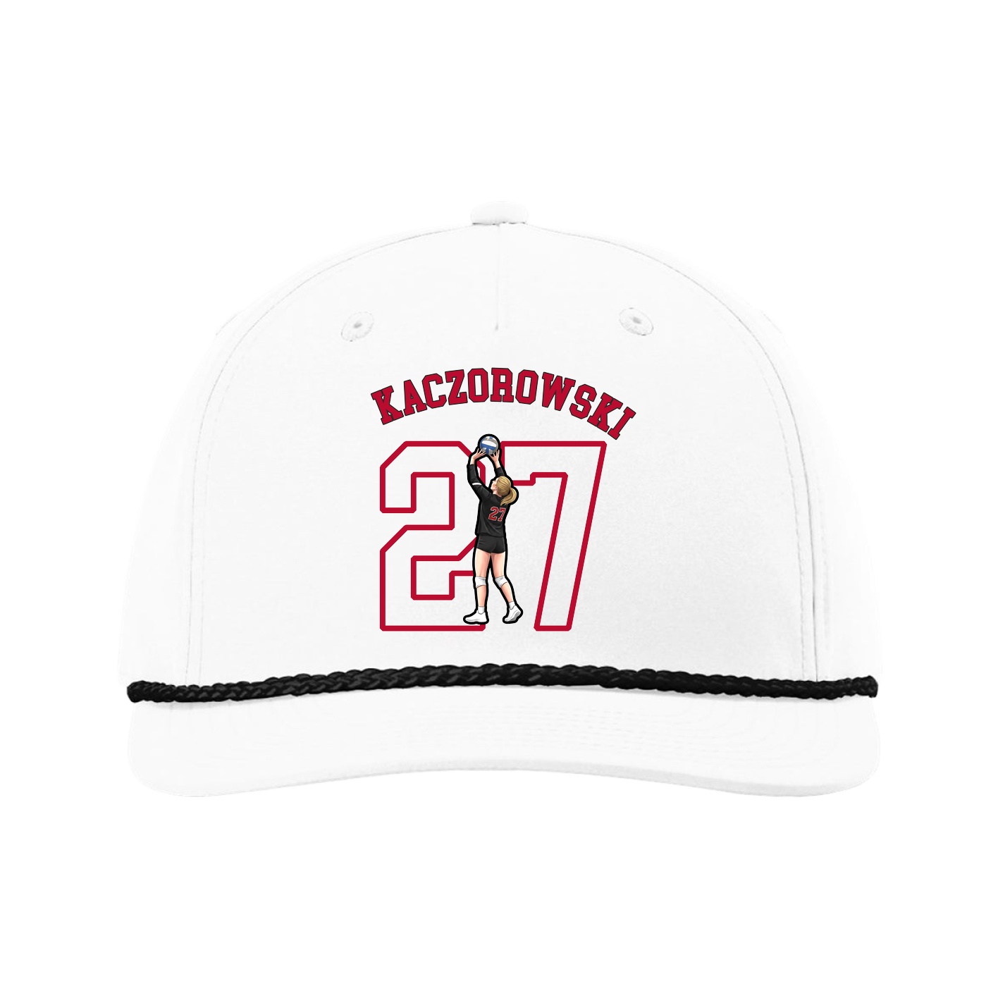 Five-Panel Classic Rope Cap — Shirsey Arch in White