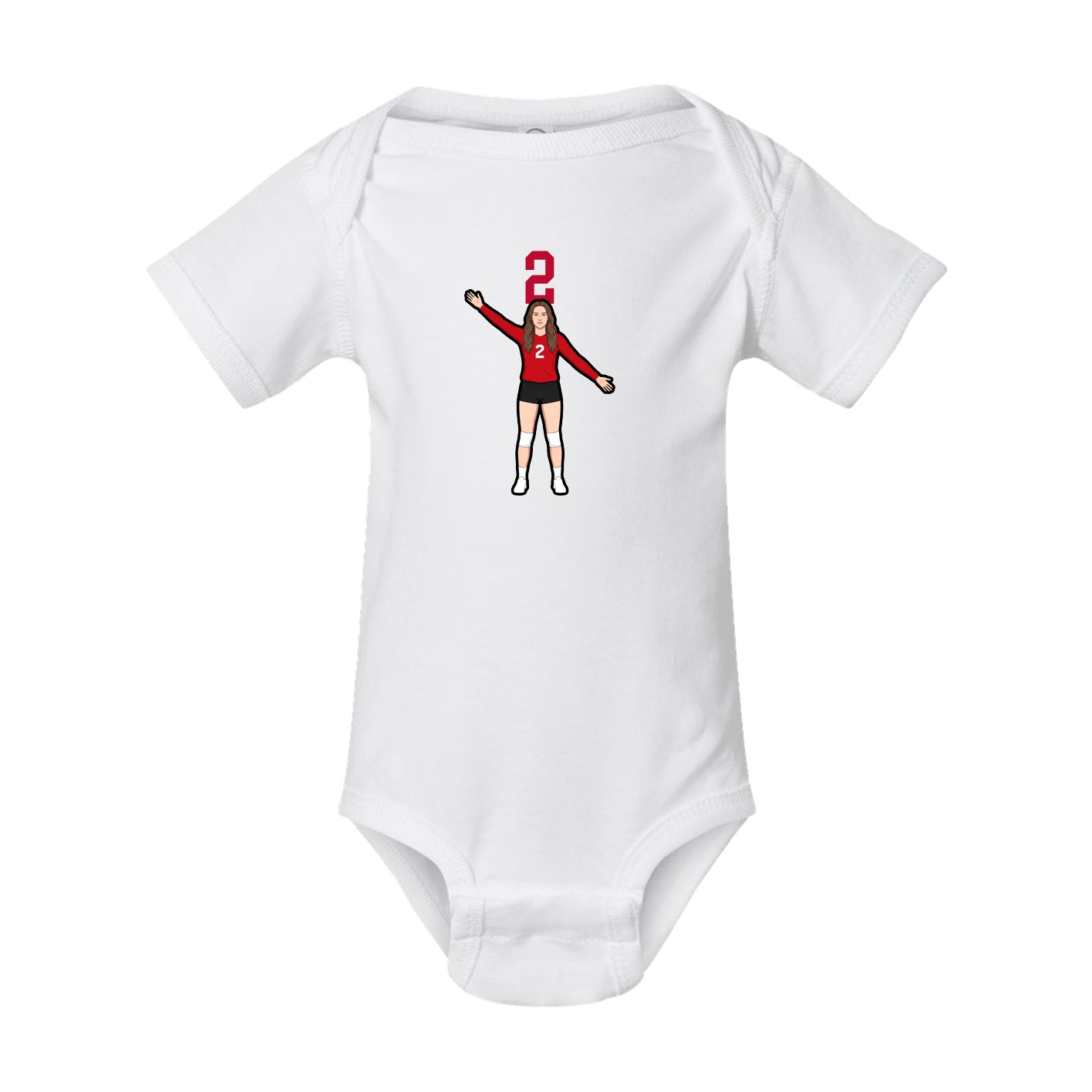 Baby Onesie — Number Top in White