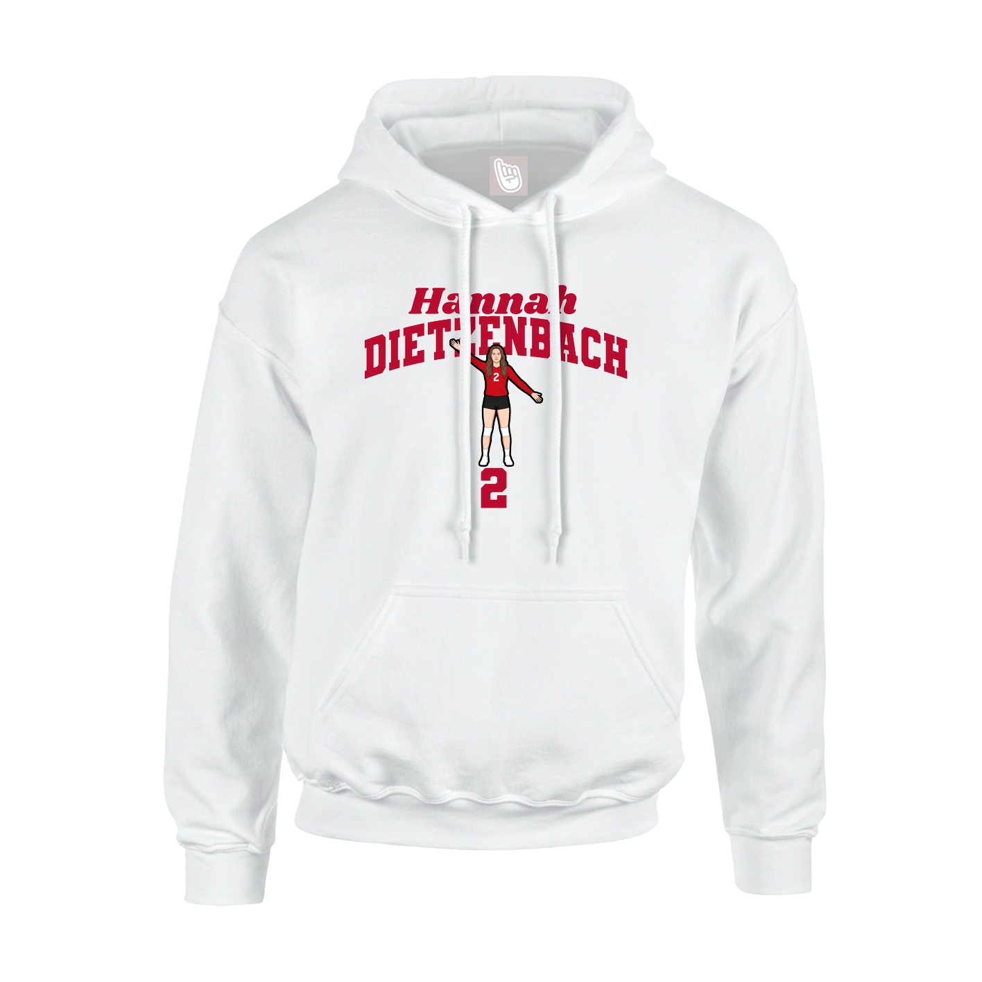 Hoodie — Signature Arch in White