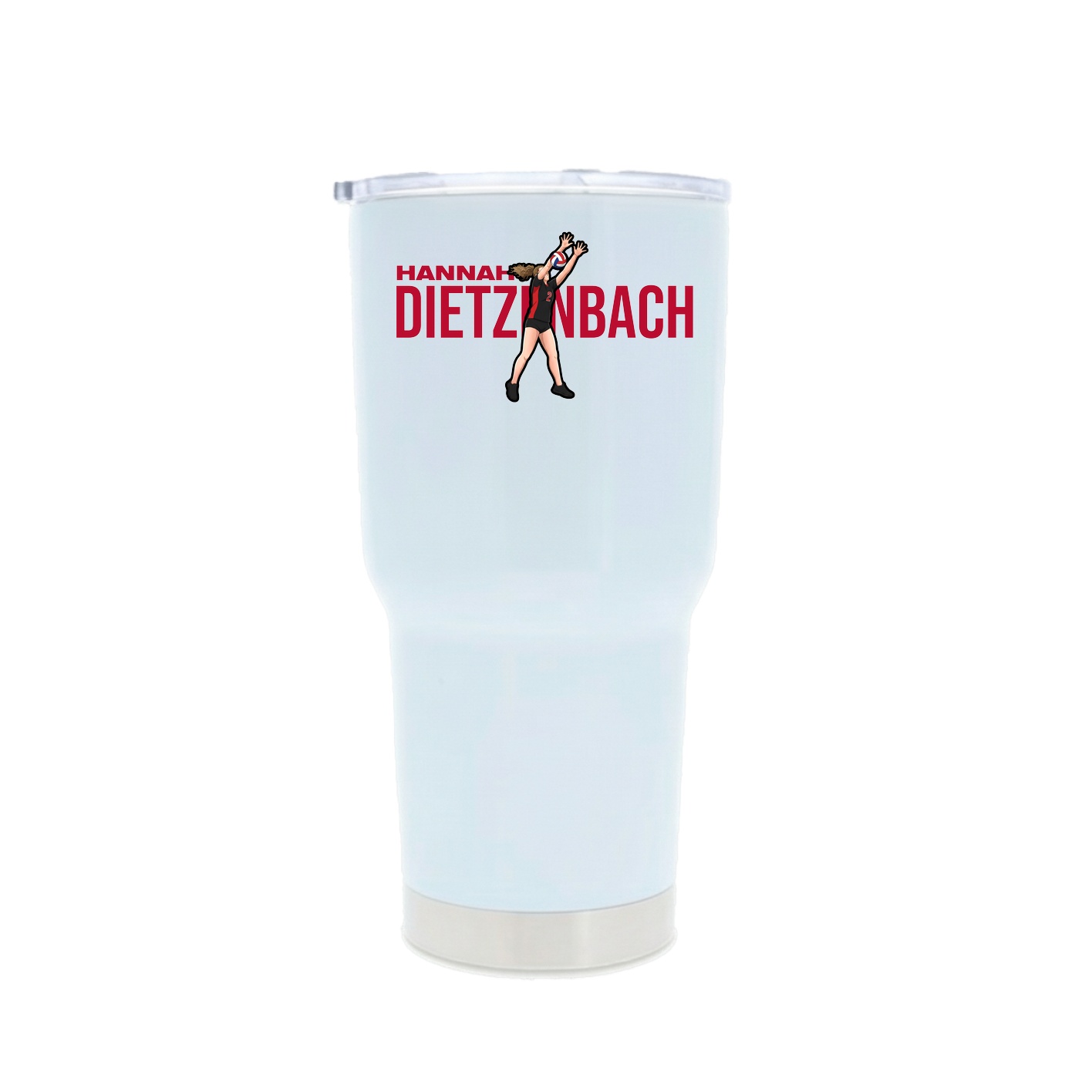 30oz Stainless Steel Tumbler — Player Name in White