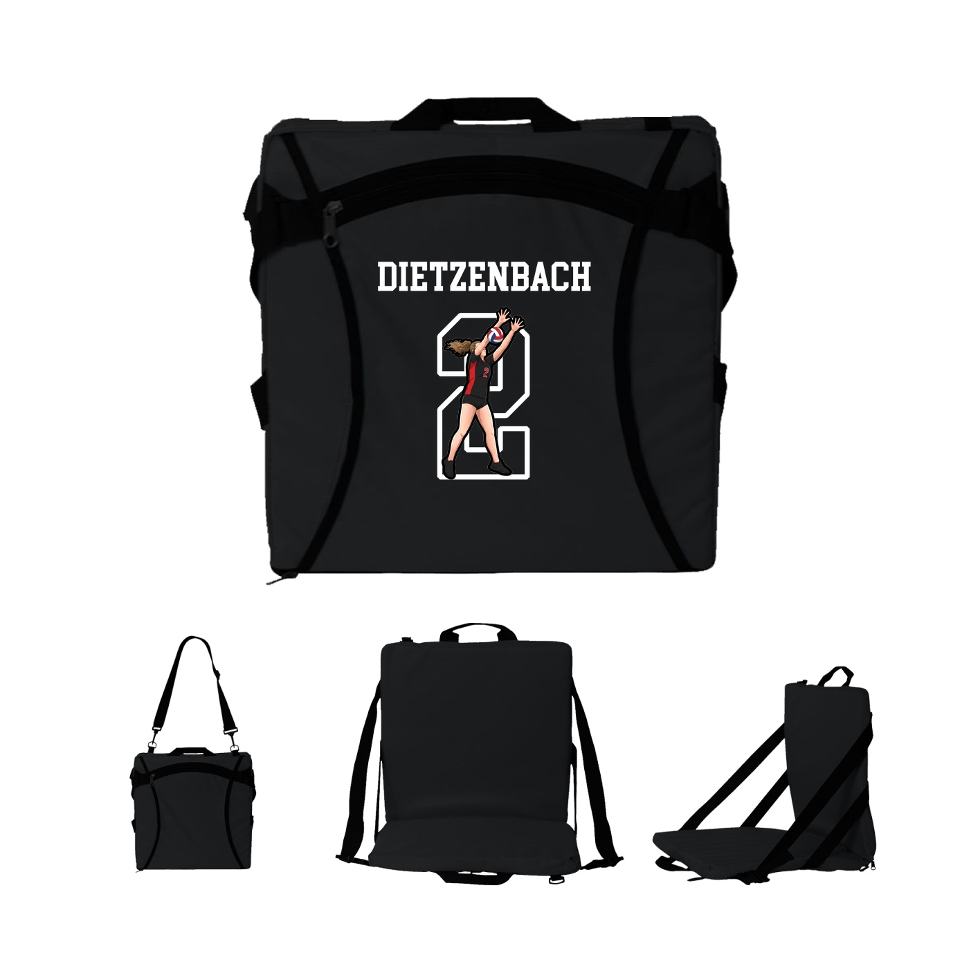 Folding Stadium Seat — Shirsey in Black