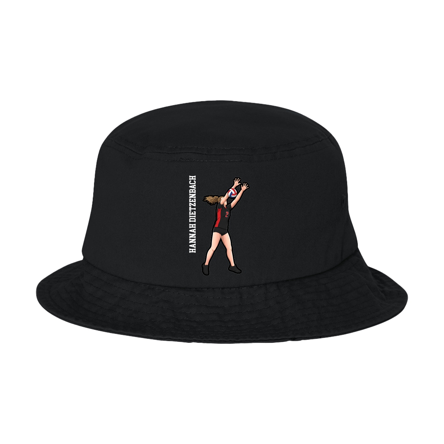 Bucket Cap — Name Vertical in Black