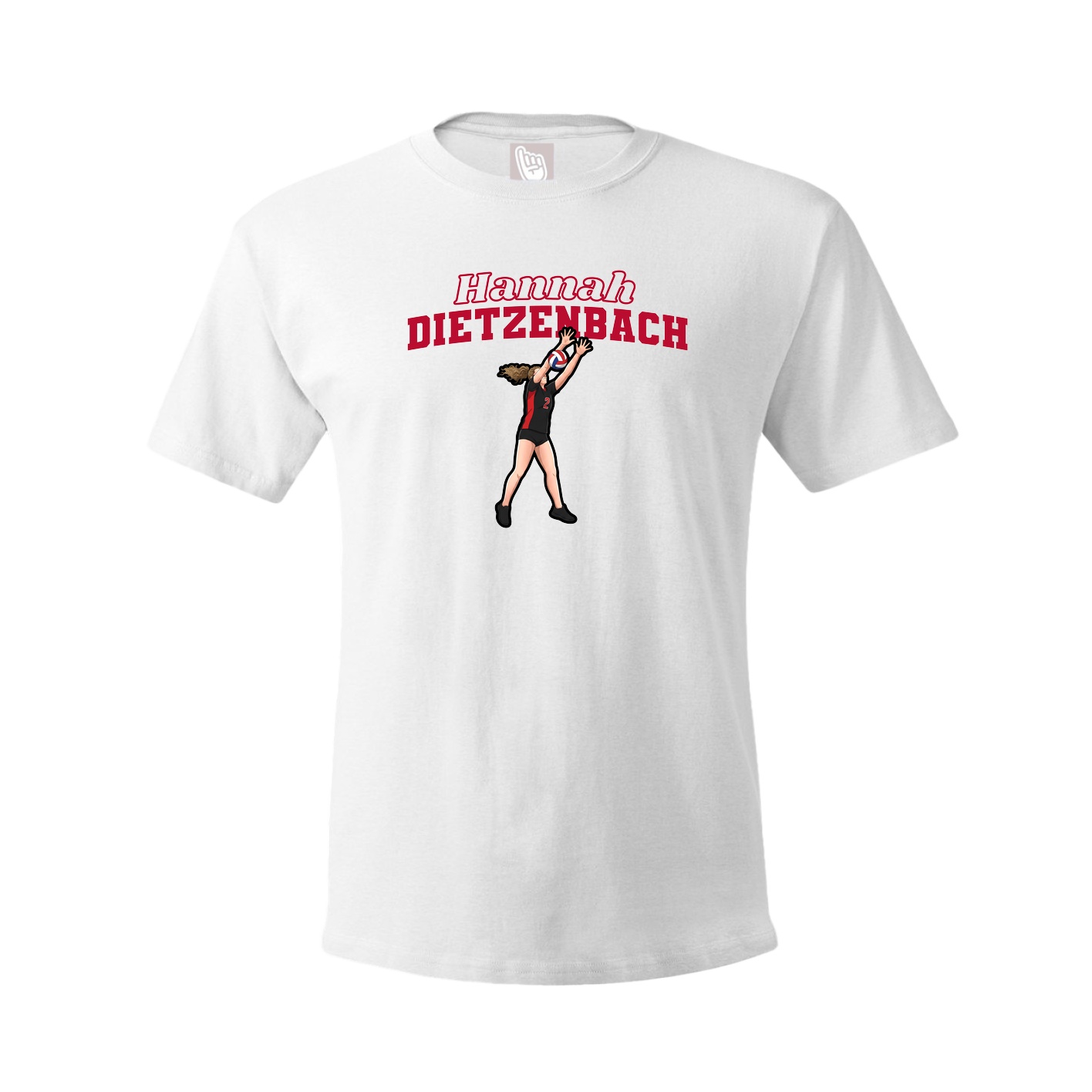 Youth Tee — Name Arch in White