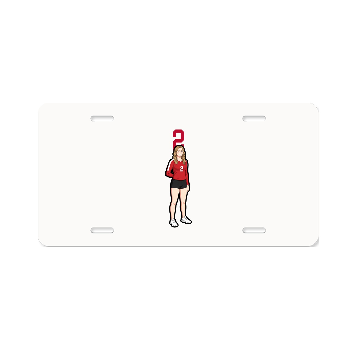 License Plate — Number Top in Classic