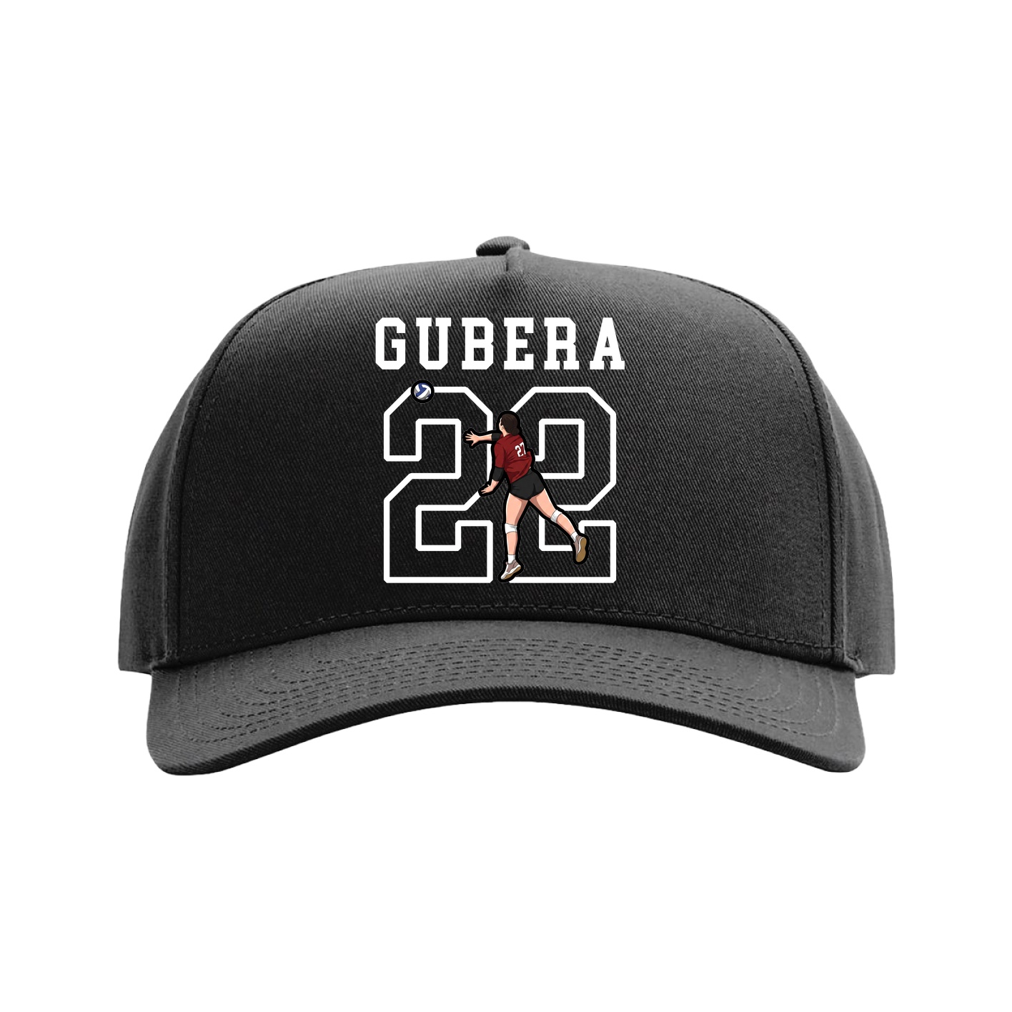 Full Fabric Five-Panel Champ Cap — Shirsey in Black