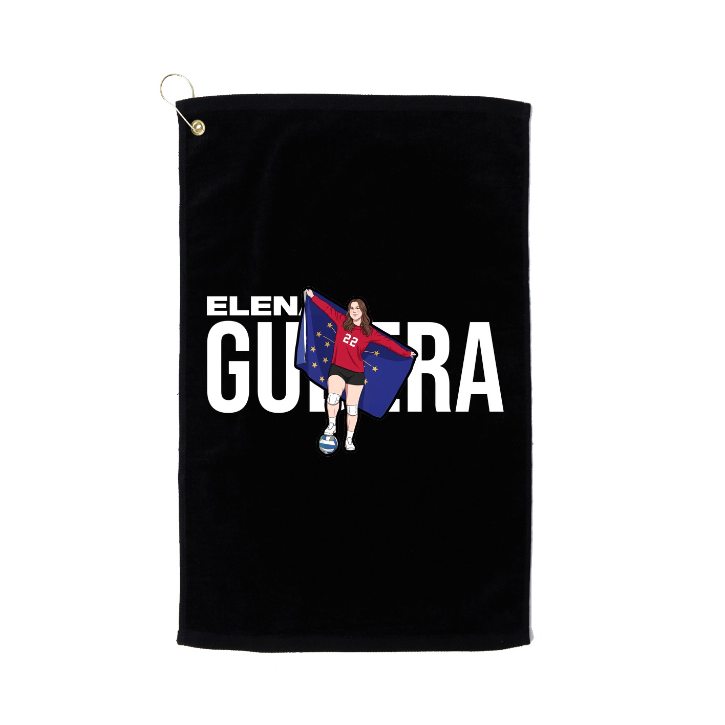 Golf Towel — Player Name in Black