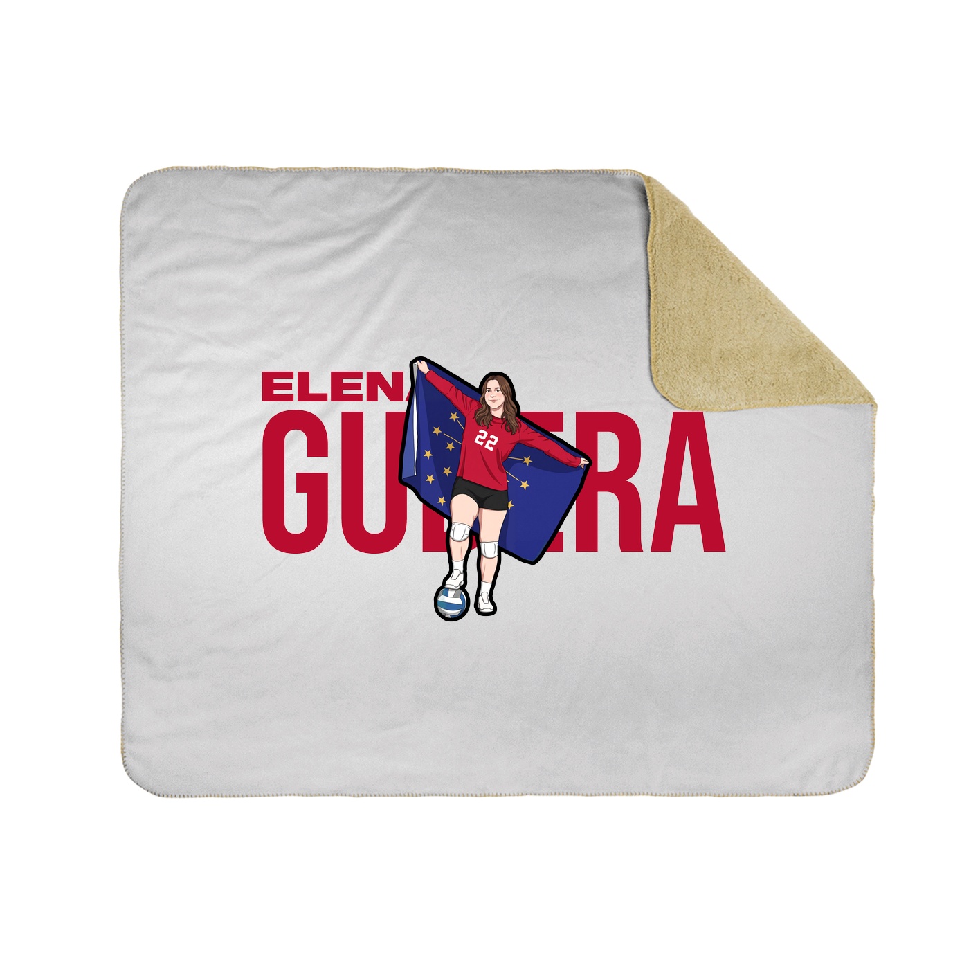 Throw Blanket — Player Name in White