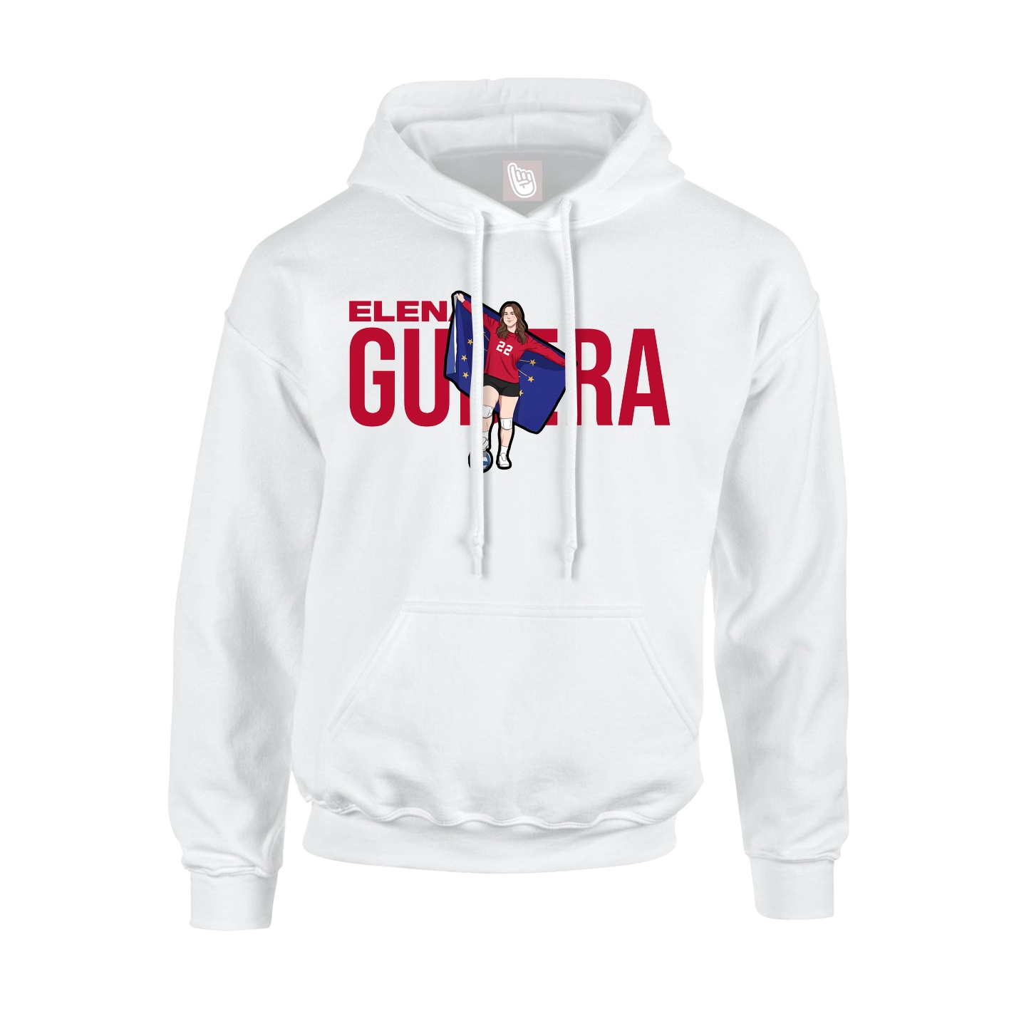 Youth Hoodie — Player Name in White
