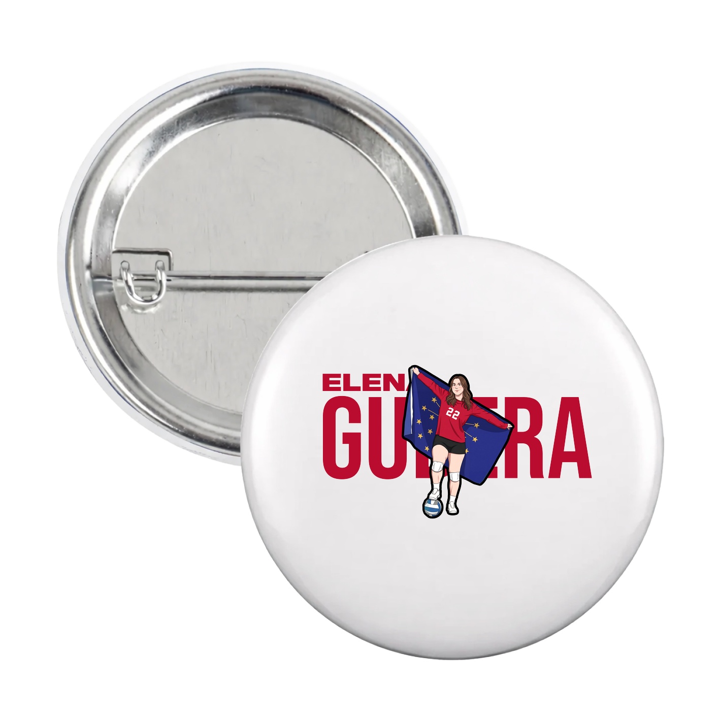 Game Day Button — Player Name in White