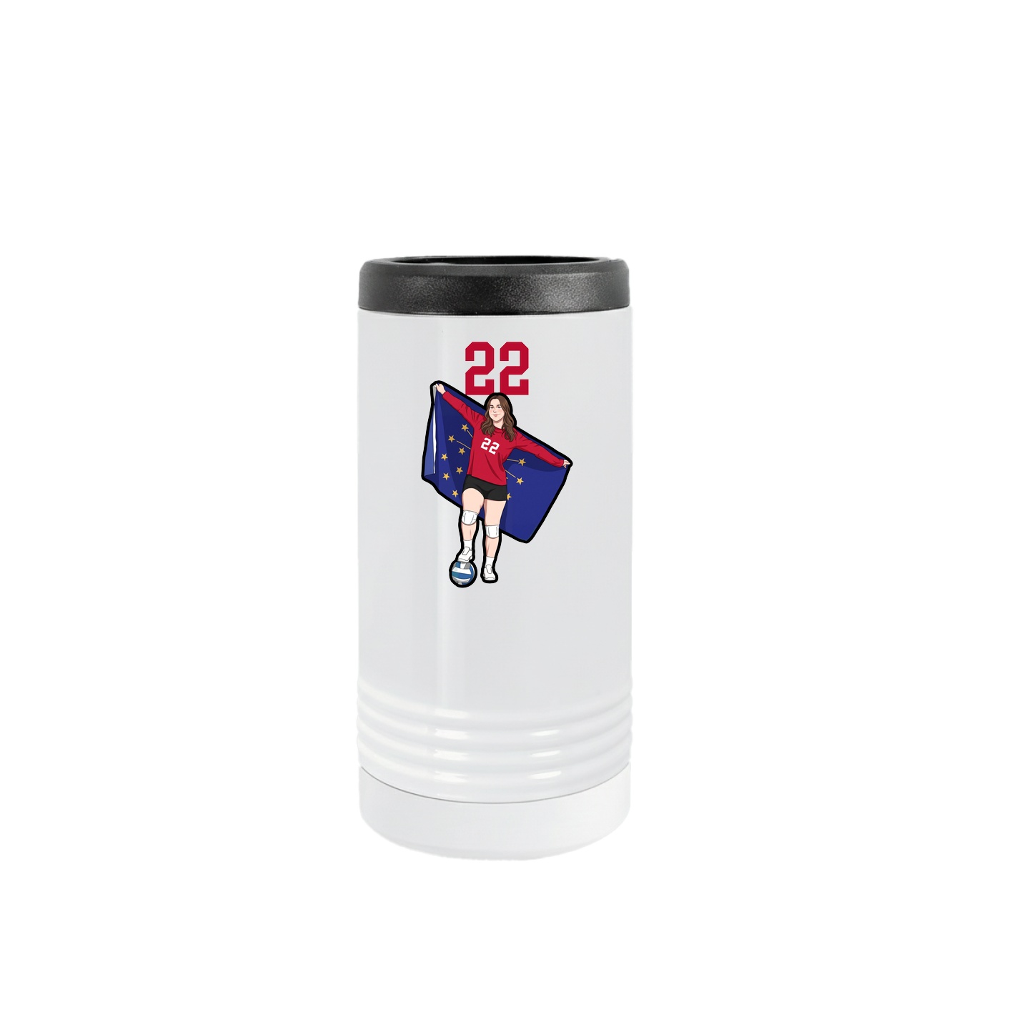 Slim Beverage Holder — Number Top in White