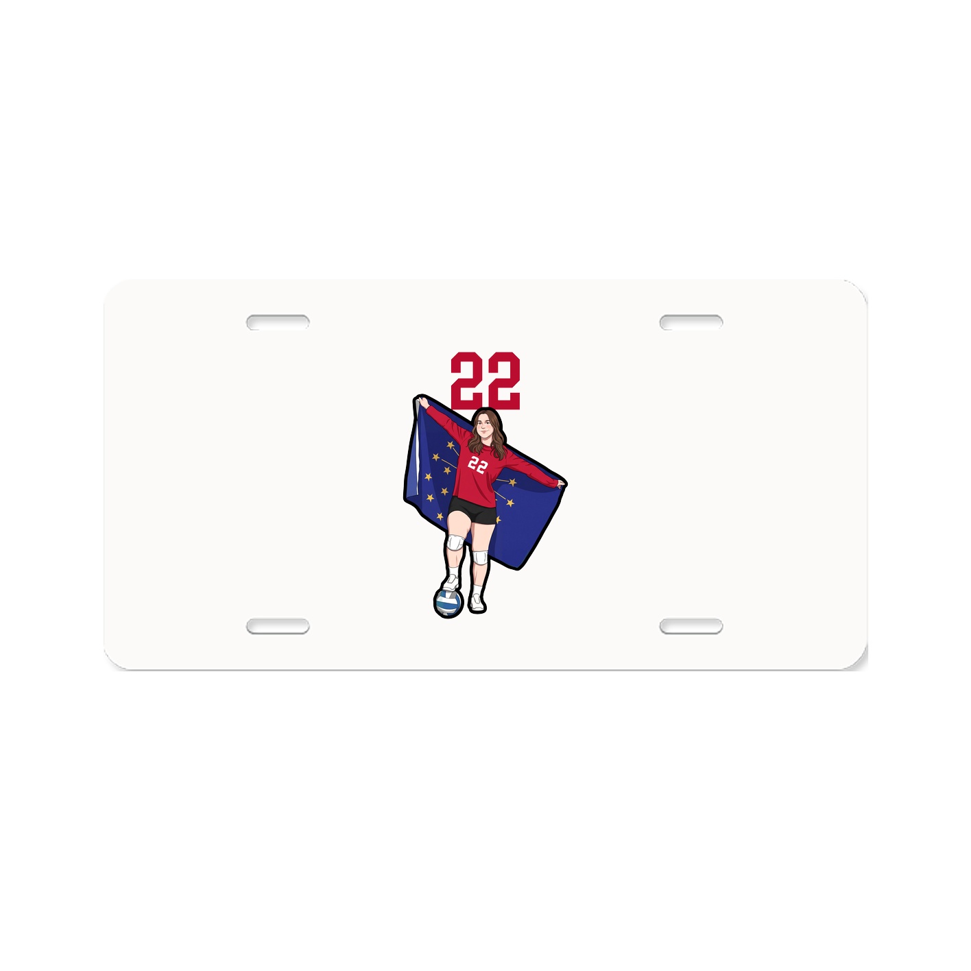 License Plate — Number Top in Classic