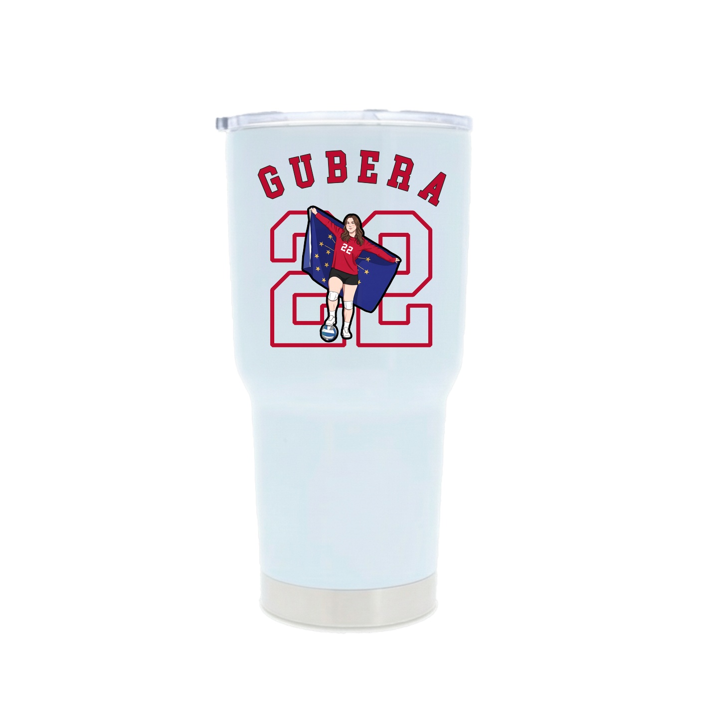30oz Stainless Steel Tumbler — Shirsey Arch in White