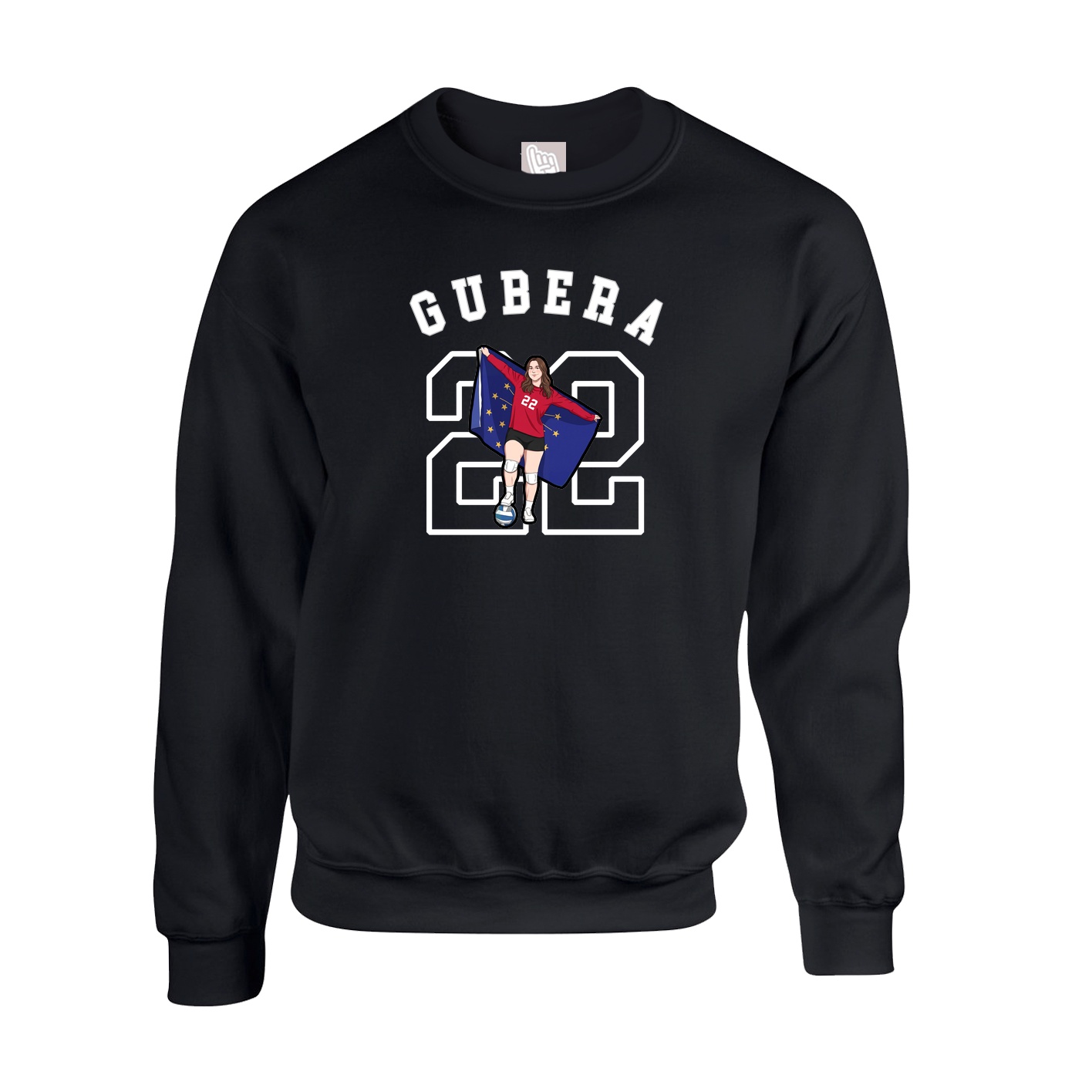 Fleece Crew — Shirsey Arch in Black