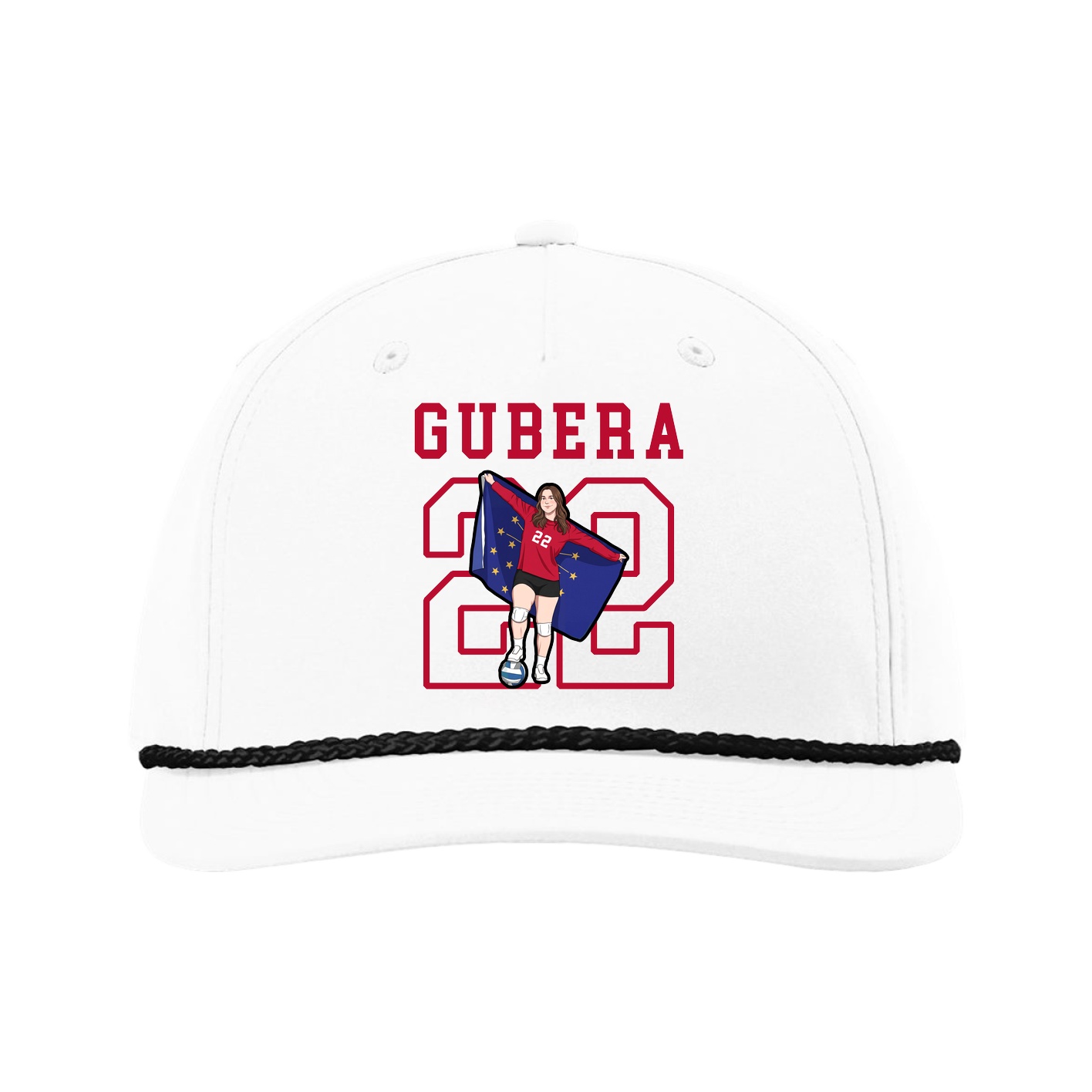 Five-Panel Classic Rope Cap — Shirsey in White