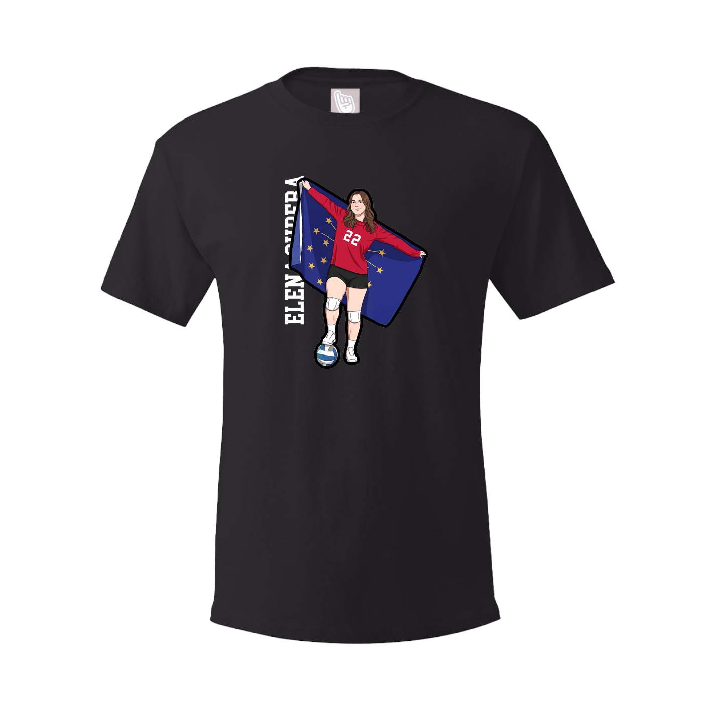 Tee — Name Vertical in Black