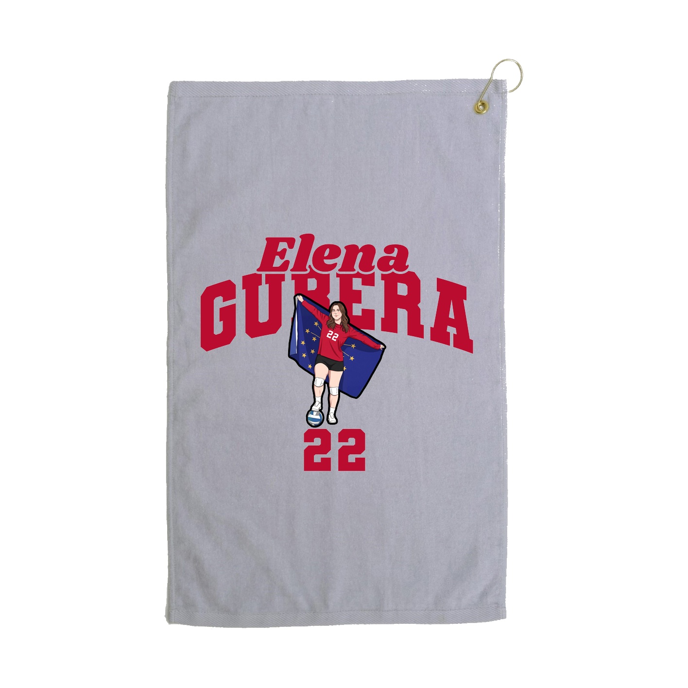 Golf Towel — Signature Arch in Grey
