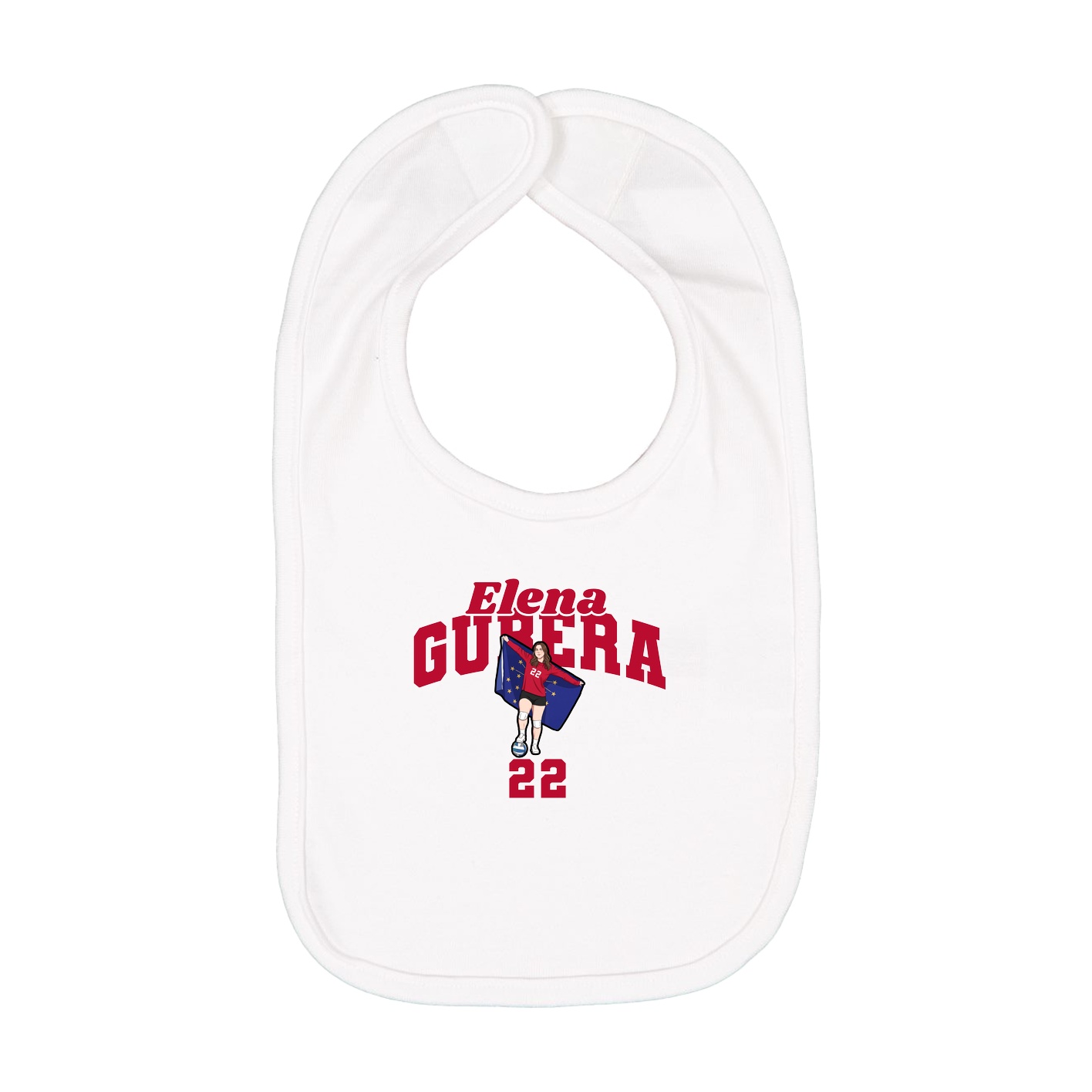 Infant Bib — Signature Arch in White