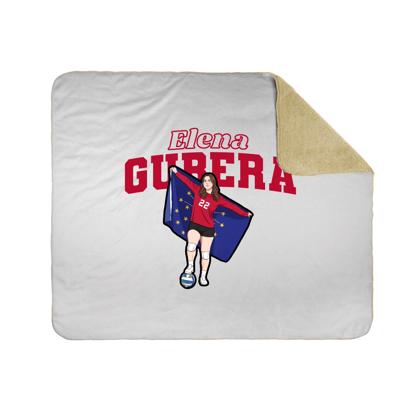 Throw Blanket — Name Arch in White