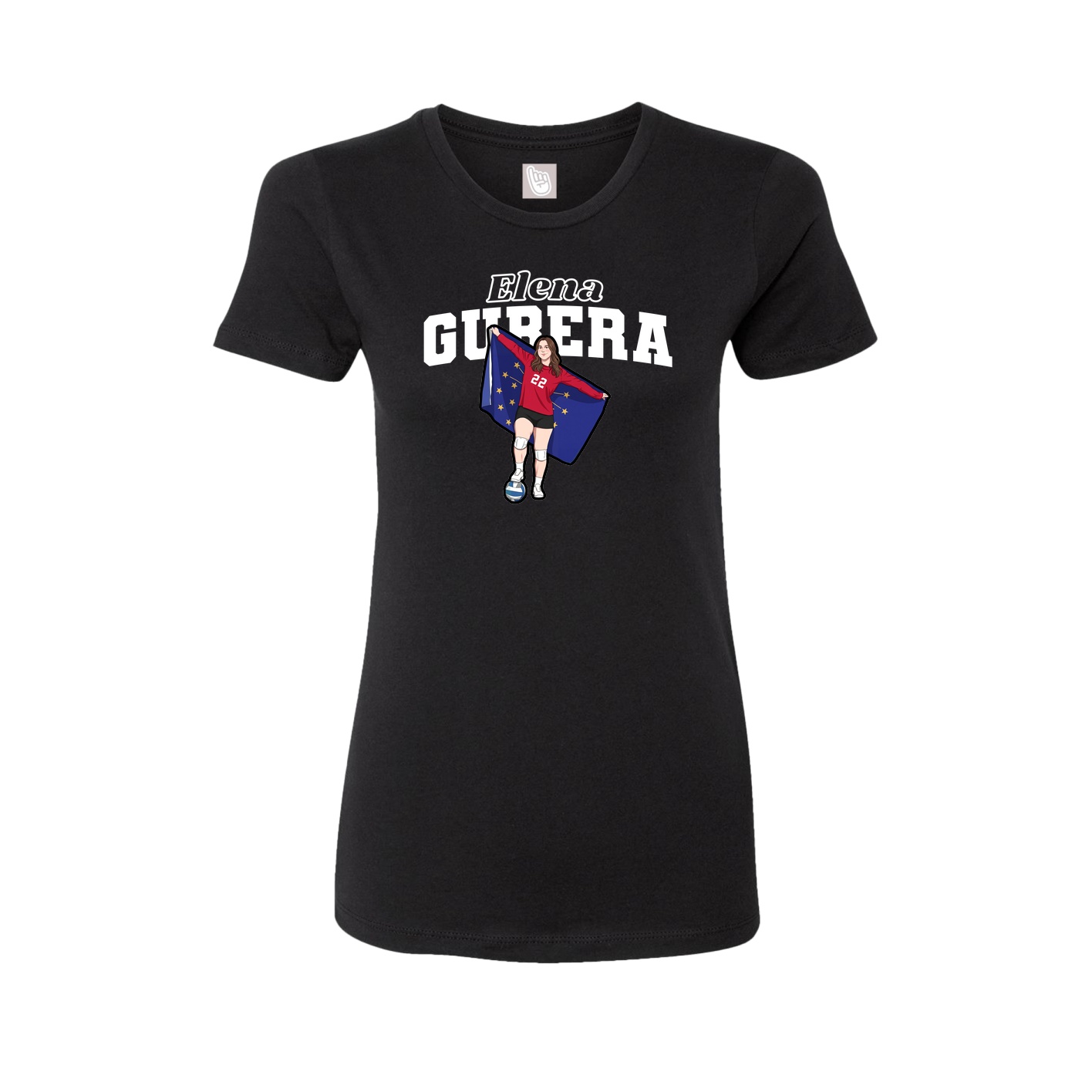 Fitted Women's Tee — Name Arch in Black