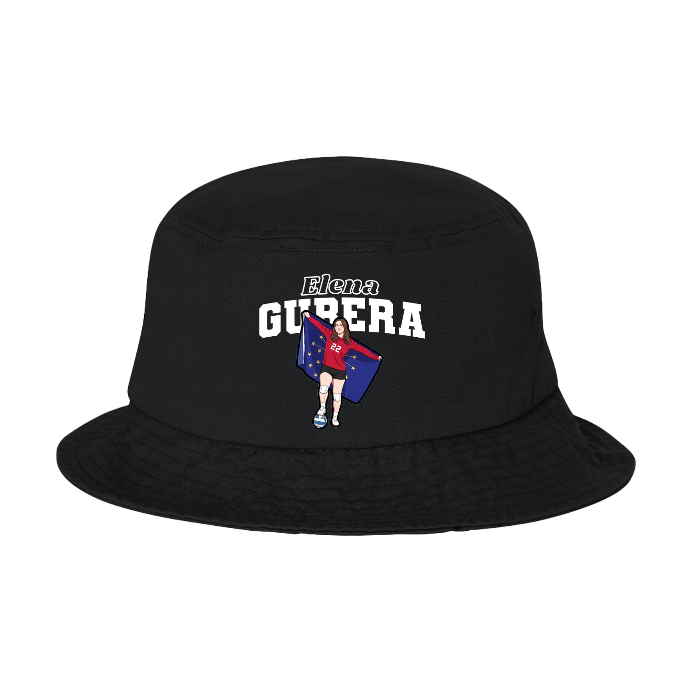 Bucket Cap — Name Arch in Black