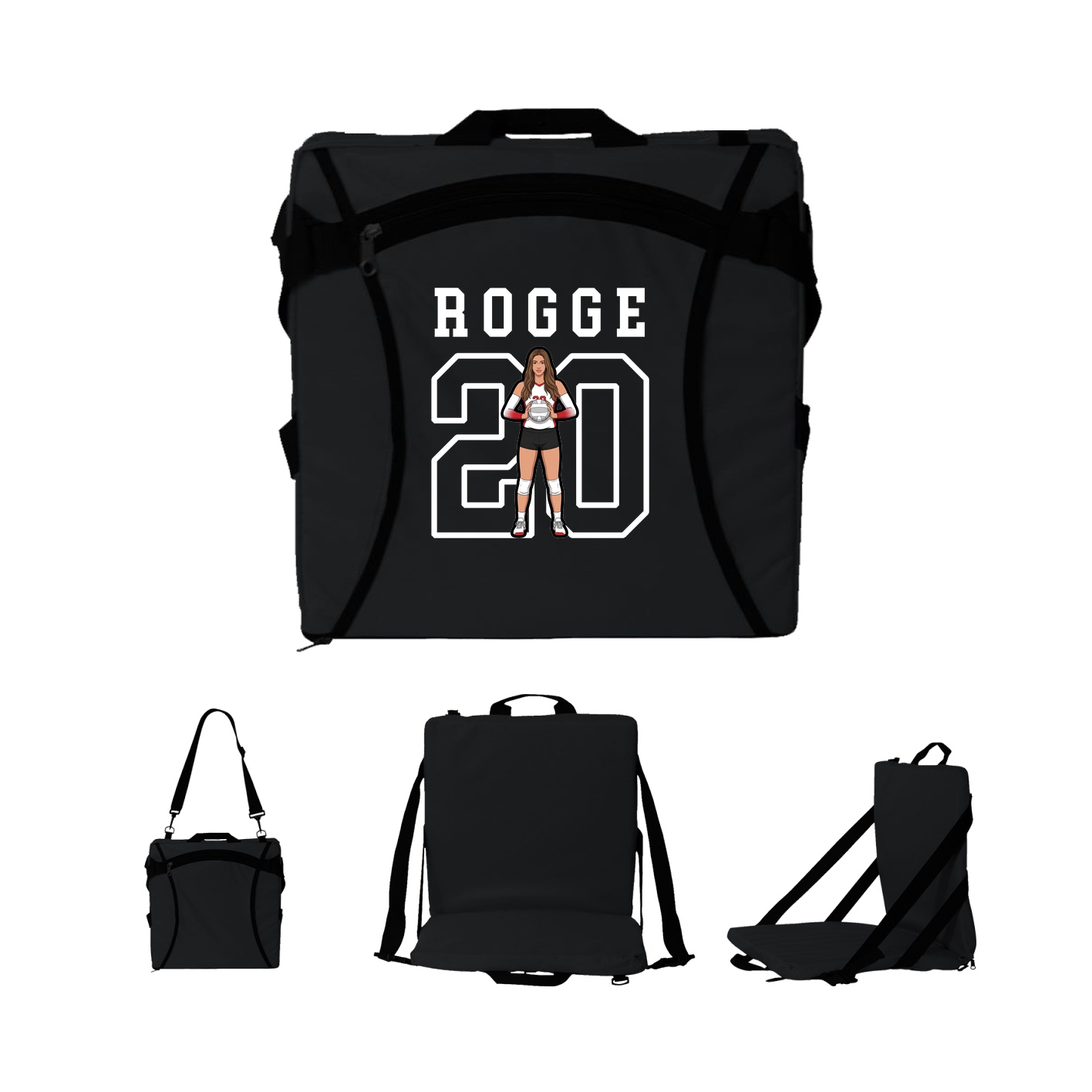 Folding Stadium Seat — Shirsey in Black