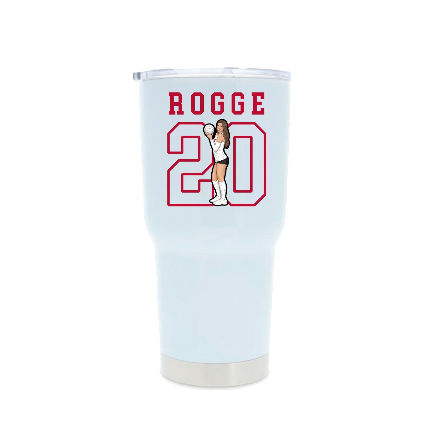 30oz Stainless Steel Tumbler — Shirsey in White
