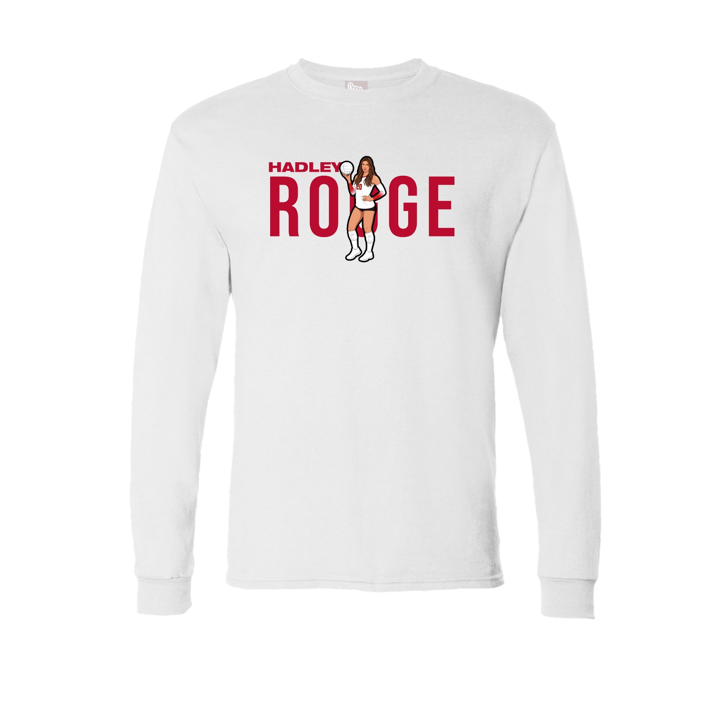 Long Sleeve Tee — Player Name in White