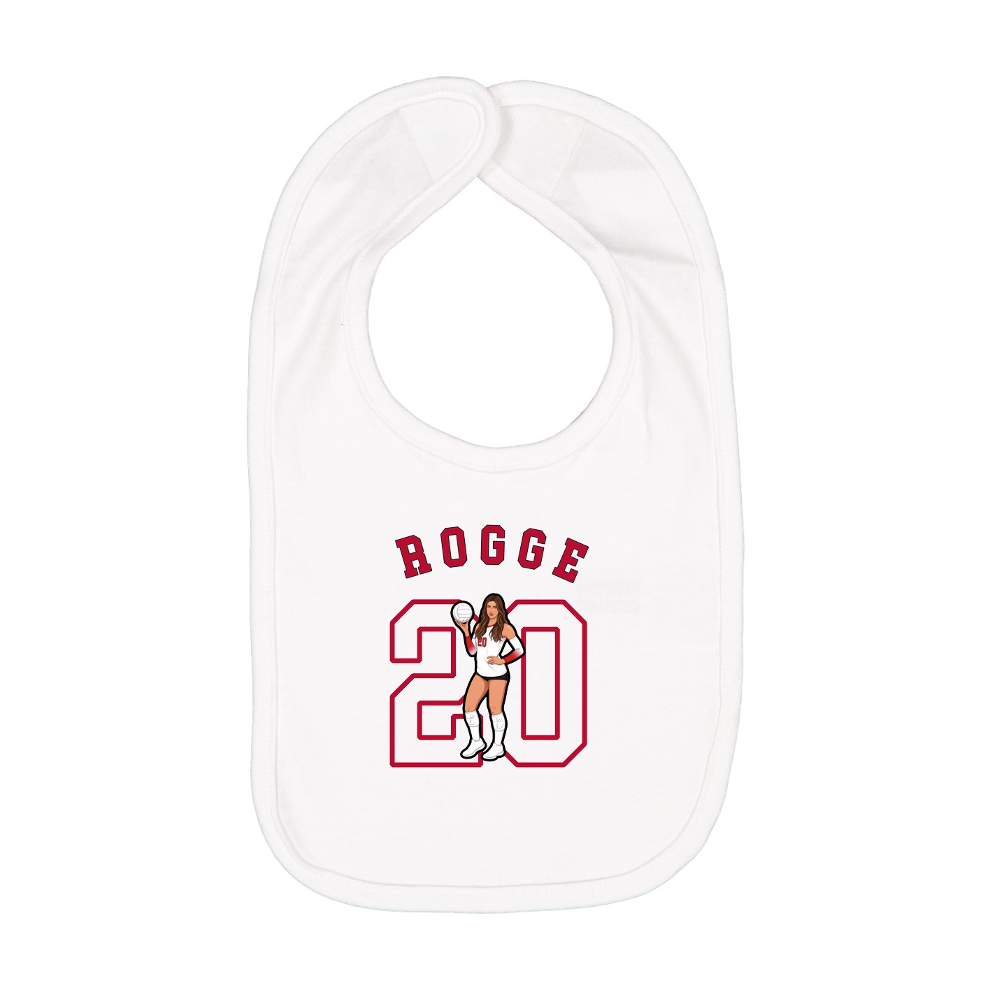 Infant Bib — Shirsey Arch in White