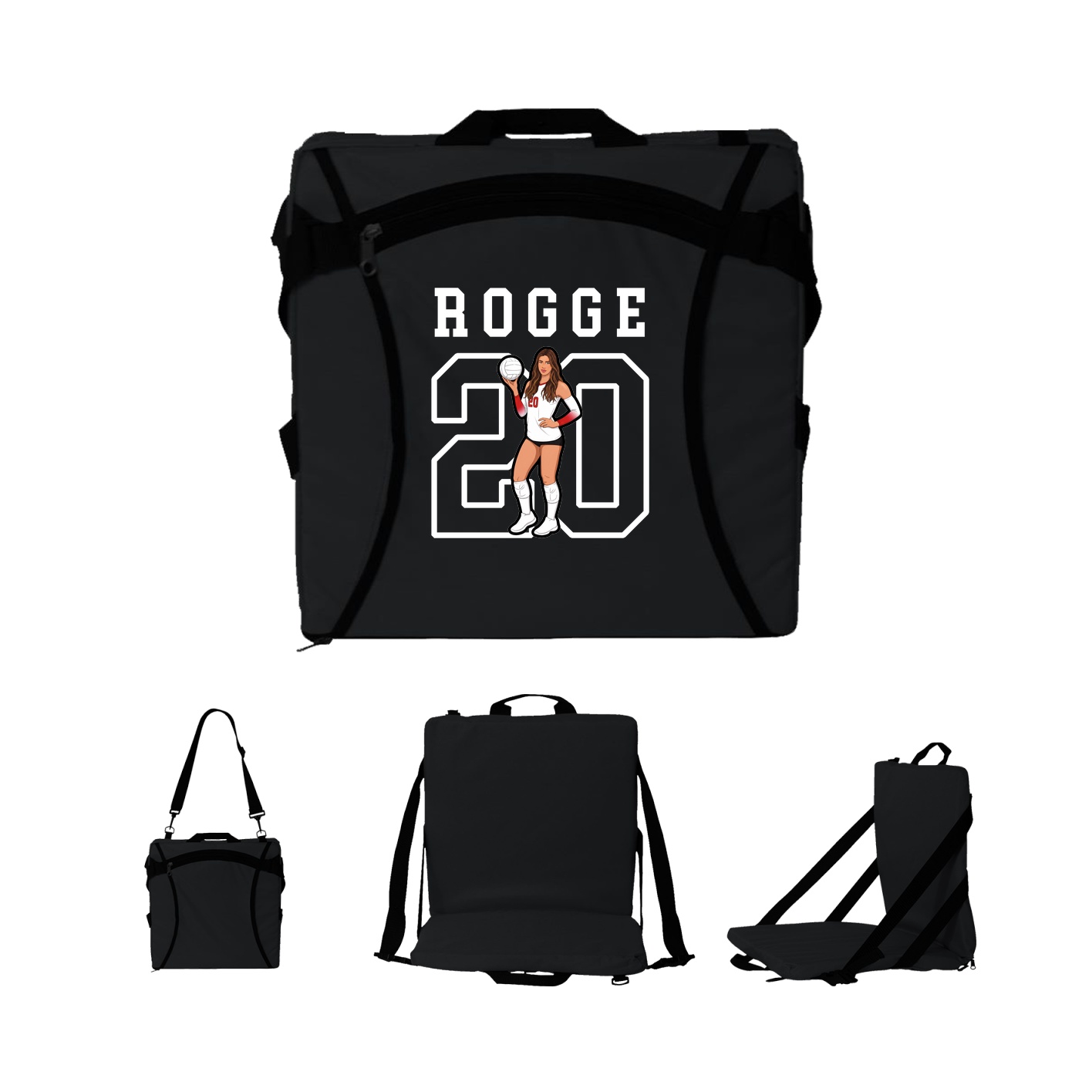 Folding Stadium Seat — Shirsey in Black
