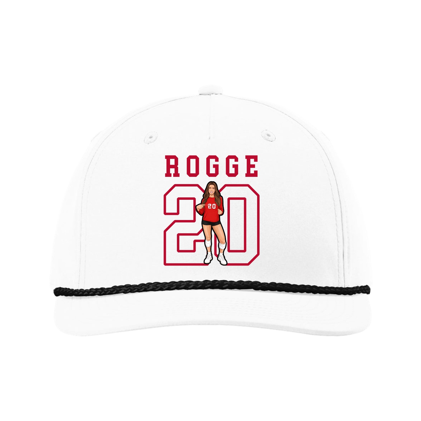 Five-Panel Classic Rope Cap — Shirsey in White