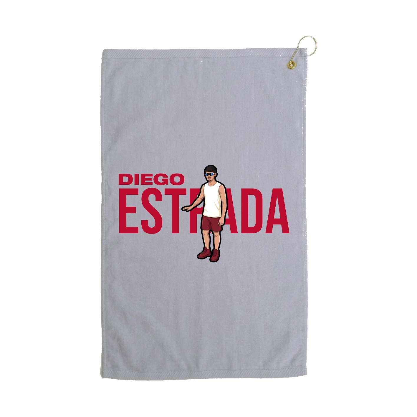 Golf Towel — Player Name in Grey