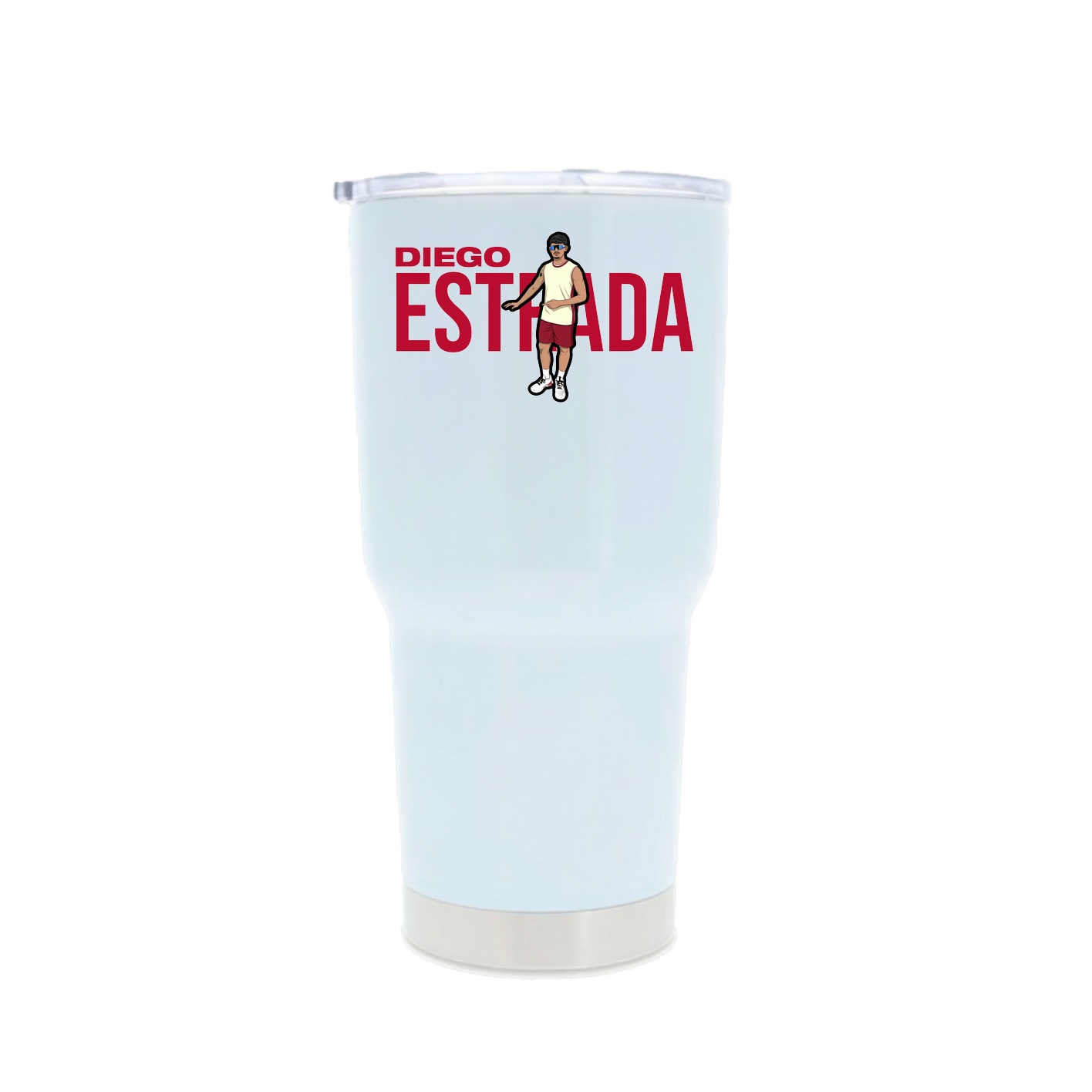30oz Stainless Steel Tumbler — Player Name in White