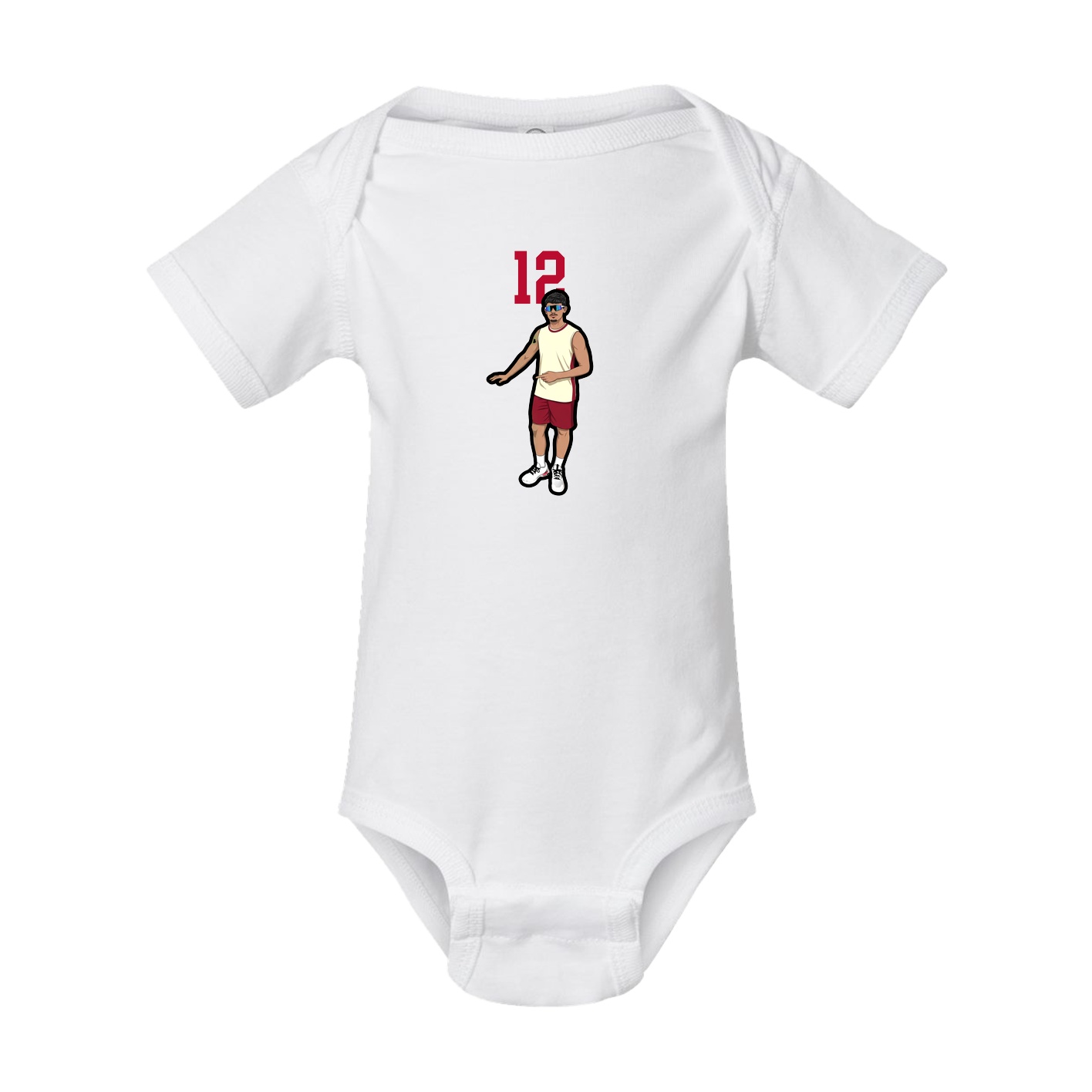 Baby Onesie — Number Top in White