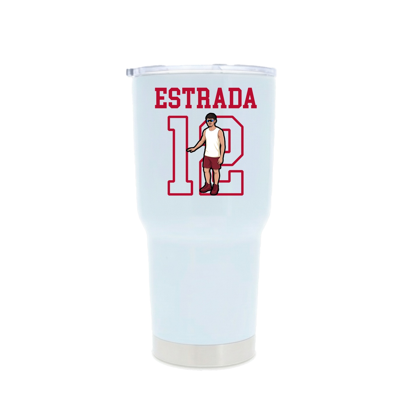 30oz Stainless Steel Tumbler — Shirsey in White