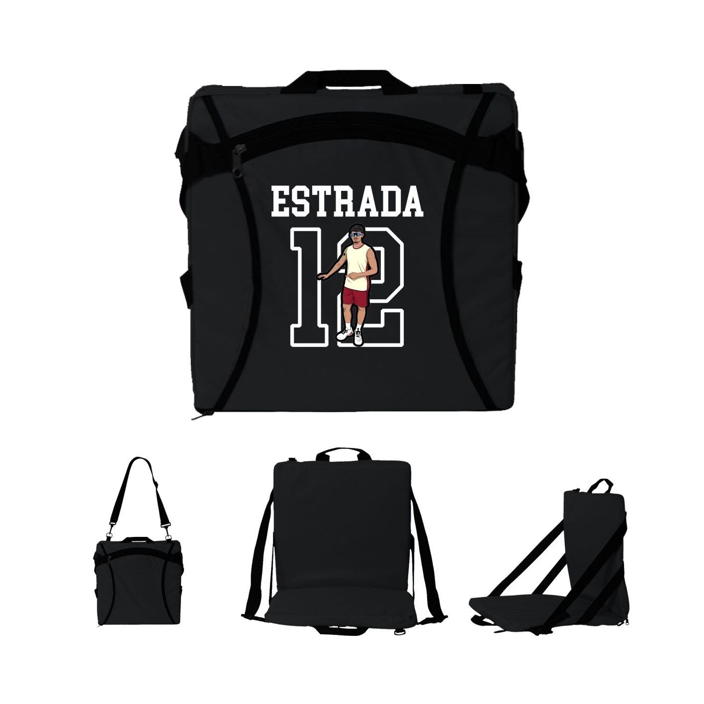 Folding Stadium Seat — Shirsey in Black