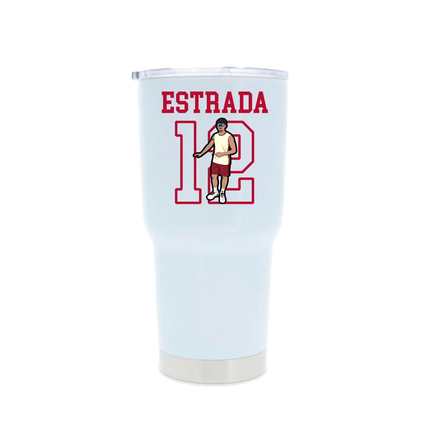 30oz Stainless Steel Tumbler — Shirsey in White